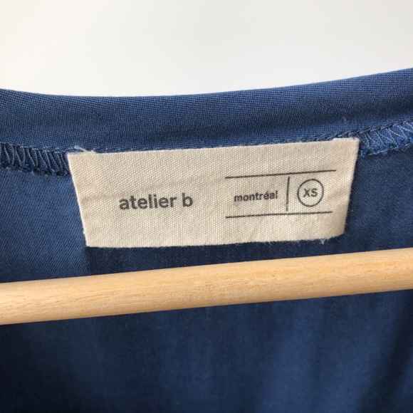 atelier b Sleeveless Blue Tencel Dress - Canadian Made 🇨🇦 - Picture 2 of 5